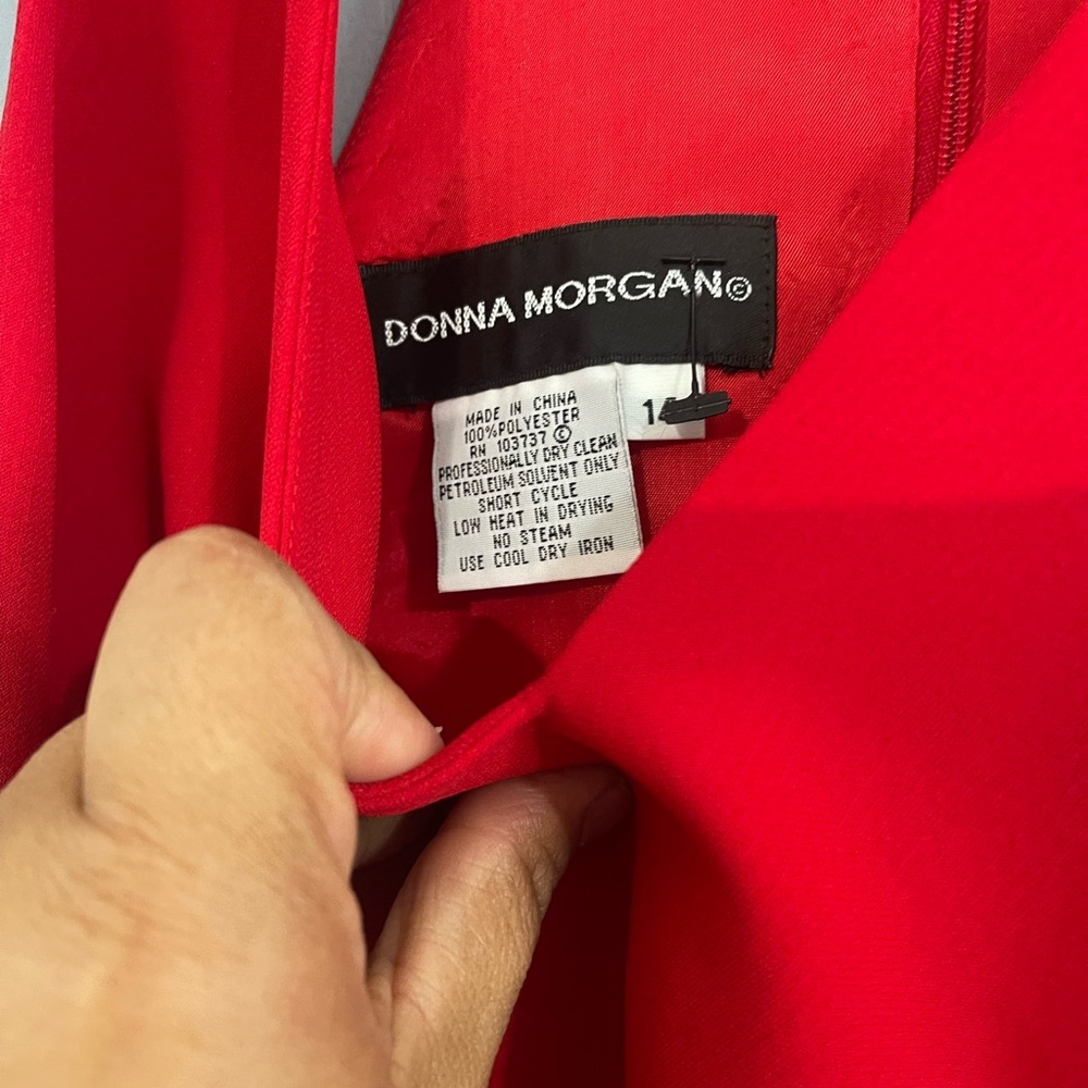 Donna Morgan Red Halter Sheath Dress - Picture 3 of 6